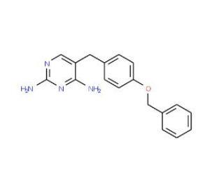 5-[(4-Benzyloxy)benzyl]-2,4-diaminopyrimidine (CAS 49873-11-2) - chemical structure image