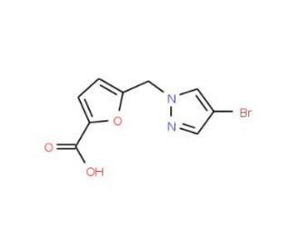 5-[(4-Bromo-1H-pyrazol-1-yl)methyl]-2-furoic acid - chemical structure image