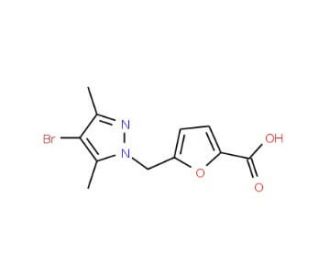 5-[(4-Bromo-3,5-dimethyl-1H-pyrazol-1-yl)methyl]-2-furoic acid (CAS 306935-28-4) - chemical structure image