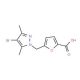 5-[(4-Bromo-3,5-dimethyl-1H-pyrazol-1-yl)methyl]-2-furoic acid (CAS 306935-28-4) - chemical structure image