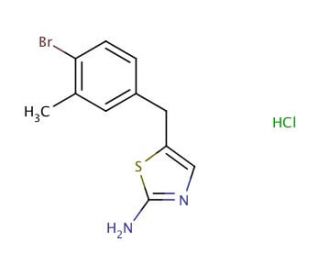 5-[(4-bromo-3-methylphenyl)methyl]-1,3-thiazol-2-amine hydrochloride - chemical structure image