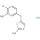 5-[(4-bromo-3-methylphenyl)methyl]-1,3-thiazol-2-amine hydrochloride - chemical structure image