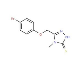 5-[(4-Bromophenoxy)methyl]-4-methyl-4H-1,2,4-triazole-3-thiol - chemical structure image