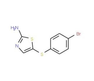 5-[(4-Bromophenyl)sulfanyl]-1,3-thiazol-2-ylamine (CAS 90484-42-7) - chemical structure image