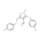 5-[(4-Bromophenyl)sulfanyl]-1-methyl-3-{[(4-methylphenyl)sulfanyl]methyl}-1H-pyrazole-4-carbaldehyde - chemical structure ima