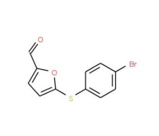 5-[(4-Bromophenyl)sulfanyl]-2-furaldehyde (CAS 56656-94-1) - chemical structure image