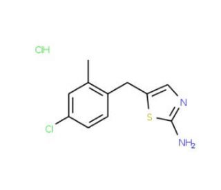 5-[(4-chloro-2-methylphenyl)methyl]-1,3-thiazol-2-amine hydrochloride - chemical structure image