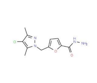 5-[(4-Chloro-3,5-dimethyl-1H-pyrazol-1-yl)methyl]-2-furohydrazide - chemical structure image