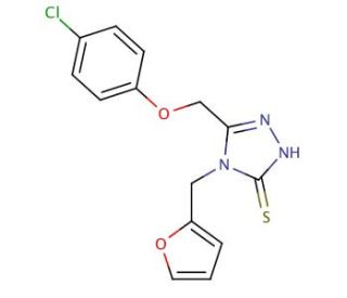 5-[(4-chlorophenoxy)methyl]-4-(2-furylmethyl)-4H-1,2,4-triazole-3-thiol - chemical structure image