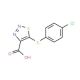 5-[(4-Chlorophenyl)sulfanyl]-1,2,3-thiadiazole-4-carboxylic acid (CAS 338760-78-4) - chemical structure image