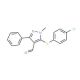 5-[(4-Chlorophenyl)sulfanyl]-1-methyl-3-phenyl-1H-pyrazole-4-carbaldehyde - chemical structure image