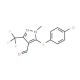 5-[(4-Chlorophenyl)sulfanyl]-1-methyl-3-(trifluoromethyl)-1H-pyrazole-4-carbaldehyde - chemical structure image