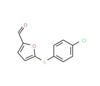 5-[(4-Chlorophenyl)sulfanyl]-2-furaldehyde (CAS 39689-04-8) - chemical structure image