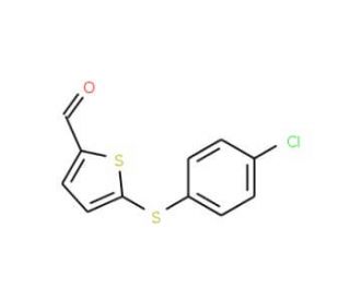 5-[(4-Chlorophenyl)sulfanyl]-2-thiophenecarbaldehyde - chemical structure image