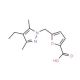 5-[(4-ethyl-3,5-dimethyl-1H-pyrazol-1-yl)methyl]-2-furoic acid - chemical structure image
