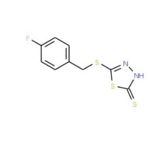5-[(4-fluorobenzyl)thio]-1,3,4-thiadiazole-2-thiol - chemical structure image