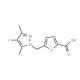 5-[(4-Iodo-3,5-dimethyl-1H-pyrazol-1-yl)methyl]-2-furoic acid - chemical structure image
