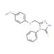 5-[(4-methoxyphenoxy)methyl]-4-phenyl-4H-1,2,4-triazole-3-thiol (CAS 107951-97-3) - chemical structure image
