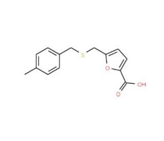 5-{[(4-Methylbenzyl)thio]methyl}-2-furoic acid - chemical structure image