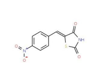 5-[(4-Nitrophenyl)methylene]-1,3-thiazolane-2,4-dione (CAS 34301-40-1) - chemical structure image