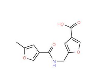 5-{[(5-Methyl-furan-3-carbonyl)-amino]-methyl}-furan-3-carboxylic acid - chemical structure image