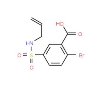 5-[(allylamino)sulfonyl]-2-bromobenzoic acid (CAS 790271-07-7) - chemical structure image