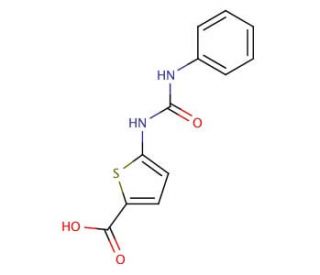 5-[(anilinocarbonyl)amino]thiophene-2-carboxylic acid - chemical structure image