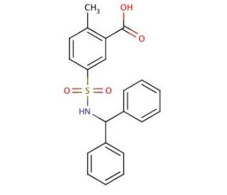 5-[(benzhydrylamino)sulfonyl]-2-methylbenzoic acid - chemical structure image