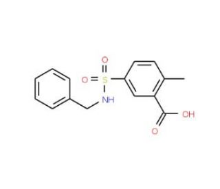 5-[(benzylamino)sulfonyl]-2-methylbenzoic acid - chemical structure image
