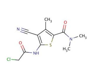 5-[(Chloroacetyl)amino]-4-cyano-N,N,3-trimethylthiophene-2-carboxamide - chemical structure image