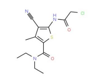 5-[(Chloroacetyl)amino]-4-cyano-N,N-diethyl-3-methylthiophene-2-carboxamide - chemical structure image