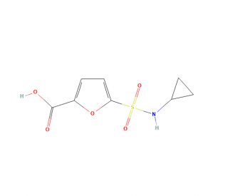 5-[(cyclopropylamino)sulfonyl]-2-furoic acid - chemical structure image