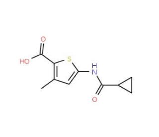 5-[(cyclopropylcarbonyl)amino]-3-methylthiophene-2-carboxylic acid - chemical structure image