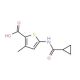 5-[(cyclopropylcarbonyl)amino]-3-methylthiophene-2-carboxylic acid - chemical structure image
