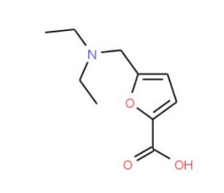 5-[(diethylamino)methyl]-2-furoic acid (CAS 436099-79-5) - chemical structure image