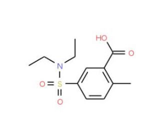 5-[(diethylamino)sulfonyl]-2-methylbenzoic acid - chemical structure image