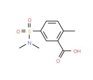 5-[(dimethylamino)sulfonyl]-2-methylbenzoic acid - chemical structure image