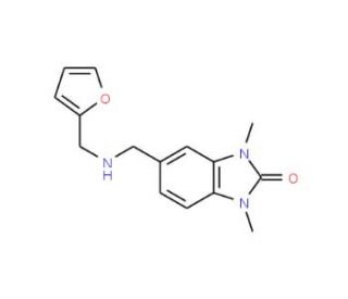 5-{[(Furan-2-ylmethyl)-amino]-methyl}-1,3-dimethyl-1,3-dihydro-benzoimidazol-2-one - chemical structure image