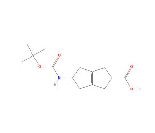 5-[(tert-butoxycarbonyl)amino]-1,2,3,4,5,6-hexahydropentalene-2-carboxylic acid - chemical structure image