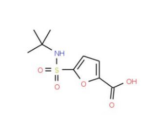 5-[(tert-butylamino)sulfonyl]-2-furoic acid - chemical structure image