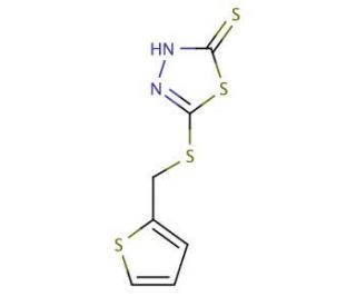 5-[(thien-2-ylmethyl)thio]-1,3,4-thiadiazole-2-thiol - chemical structure image