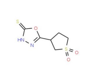 5-(1,1-dioxidotetrahydrothien-3-yl)-1,3,4-oxadiazole-2-thiol - chemical structure image