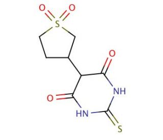 5-(1,1-dioxidotetrahydrothien-3-yl)-2-thioxodihydropyrimidine-4,6(1H,5H)-dione - chemical structure image