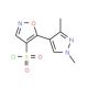 5-(1,3-Dimethyl-1H-pyrazol-4-yl)-isoxazole-4-sulfonyl chloride - chemical structure image