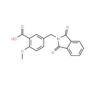 5-(1,3-Dioxo-1,3-dihydro-isoindol-2-ylmethyl)-2-methoxy-benzoic acid - chemical structure image