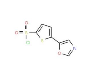 5-(1,3-Oxazol-5-yl)thiophene-2-sulphonyl chloride (CAS 321309-40-4) - chemical structure image