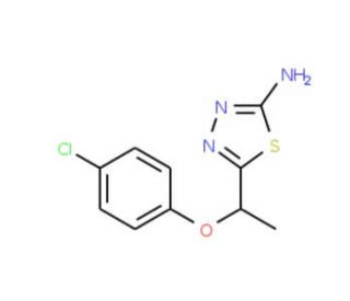 5-[1-(4-Chloro-phenoxy)-ethyl]-[1,3,4]thiadiazol-2-ylamine - chemical structure image