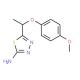 5-[1-(4-Methoxy-phenoxy)-ethyl]-[1,3,4]thiadiazol-2-ylamine - chemical structure image