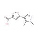 5-(1,5-Dimethyl-1H-pyrazol-4-yl)-isoxazole-3-carboxylic acid (CAS 957312-71-9) - chemical structure image