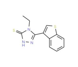 5-(1-Benzothien-3-yl)-4-ethyl-4H-1,2,4-triazole-3-thiol - chemical structure image